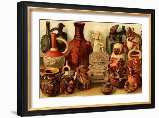 South American Indian Antiquities-F.W. Kuhnert-Framed Art Print