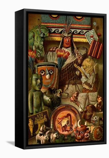 South American Indian Antiquities-F.W. Kuhnert-Framed Stretched Canvas