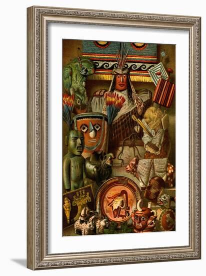 South American Indian Antiquities-F.W. Kuhnert-Framed Art Print