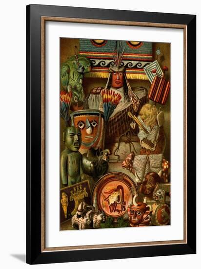 South American Indian Antiquities-F.W. Kuhnert-Framed Art Print