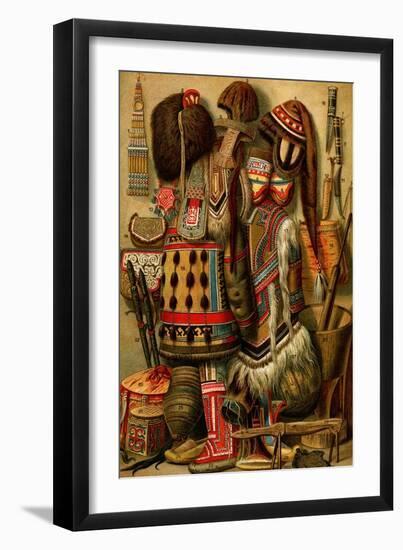 South American Indian Ornaments-F.W. Kuhnert-Framed Premium Giclee Print