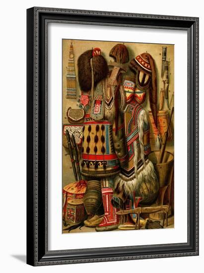 South American Indian Ornaments-F.W. Kuhnert-Framed Premium Giclee Print