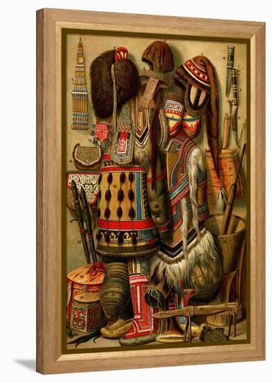 South American Indian Ornaments-F.W. Kuhnert-Framed Stretched Canvas