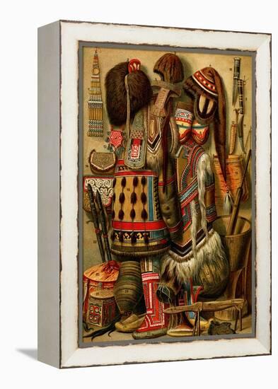 South American Indian Ornaments-F.W. Kuhnert-Framed Stretched Canvas