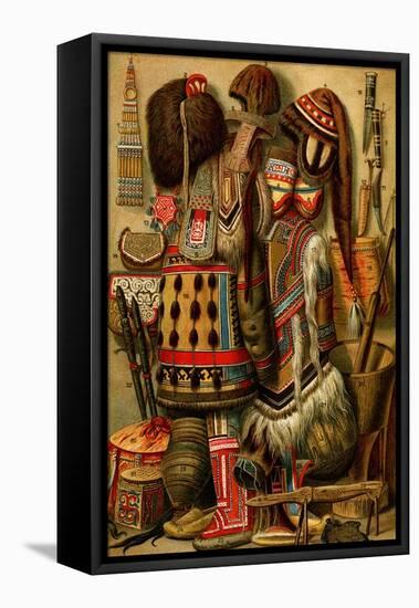 South American Indian Ornaments-F.W. Kuhnert-Framed Stretched Canvas