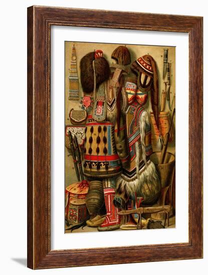 South American Indian Ornaments-F.W. Kuhnert-Framed Art Print