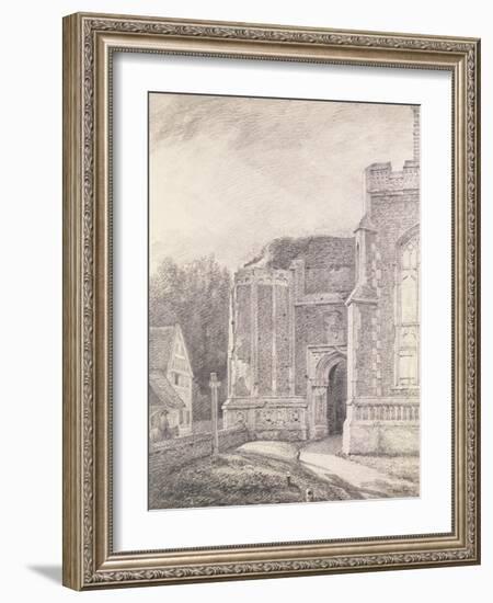 South Archway of the Ruined Tower of East Bergholt Church-John Constable-Framed Giclee Print