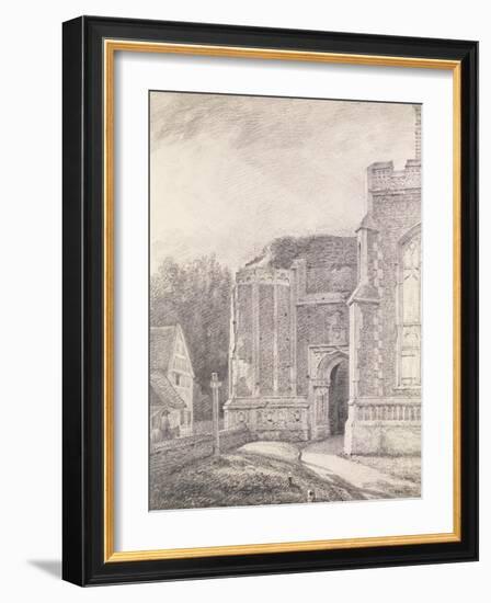 South Archway of the Ruined Tower of East Bergholt Church-John Constable-Framed Giclee Print