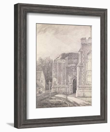 South Archway of the Ruined Tower of East Bergholt Church-John Constable-Framed Giclee Print