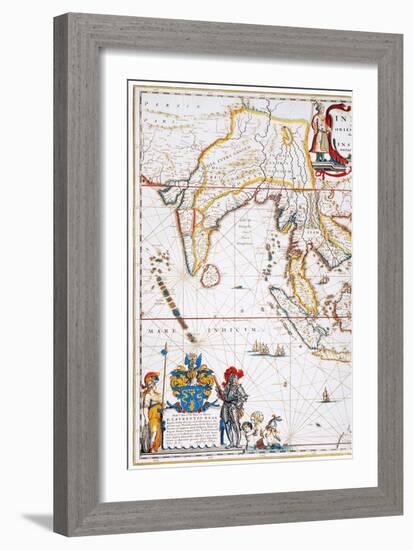 South Asia Map, 1662-Jan Blaeu-Framed Giclee Print