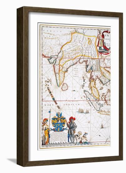 South Asia Map, 1662-Jan Blaeu-Framed Giclee Print