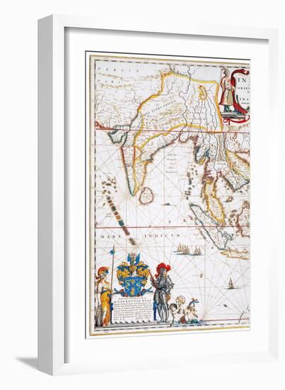 South Asia Map, 1662-Jan Blaeu-Framed Giclee Print