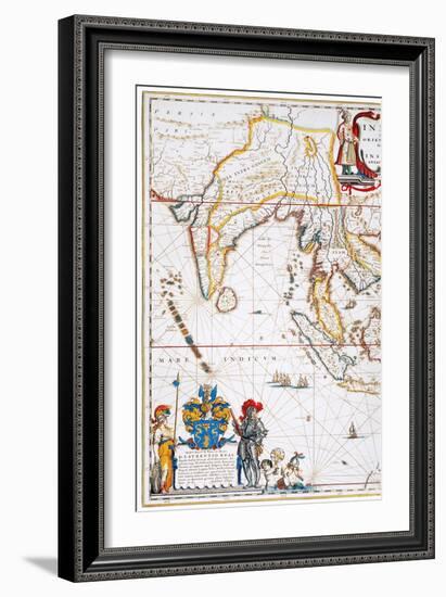 South Asia Map, 1662-Jan Blaeu-Framed Giclee Print