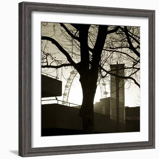 South Bank and Millennium Wheel, London, England-Jon Arnold-Framed Photographic Print