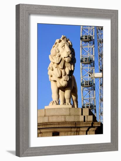 South Bank Lion, London-Peter Thompson-Framed Photographic Print