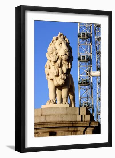 South Bank Lion, London-Peter Thompson-Framed Photographic Print