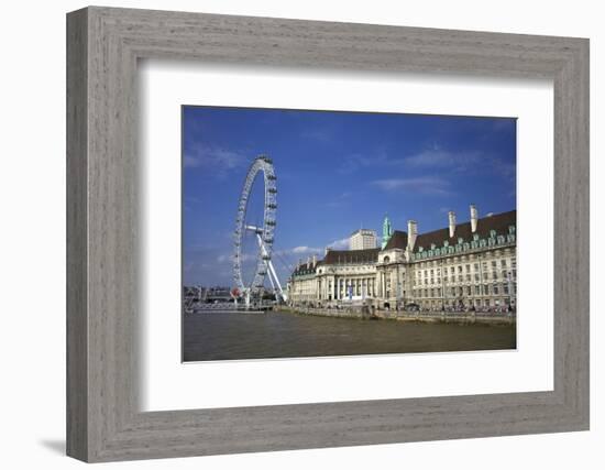 South Bank, London Eye, County Hall Along the Thames River, London, England-Marilyn Parver-Framed Photographic Print