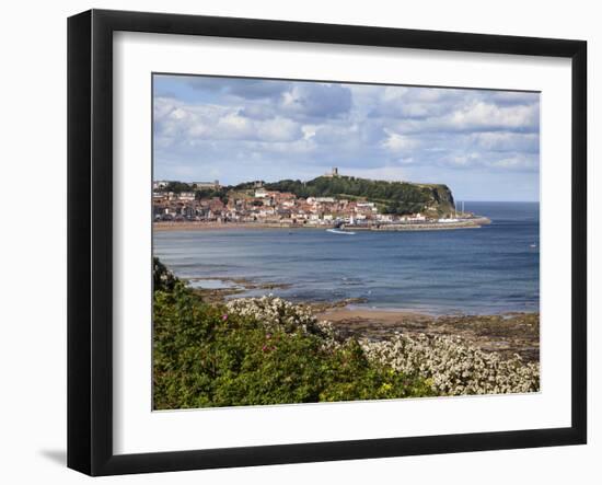 South Bay and Castle Hill from South Cliff Gardens, Scarborough, North Yorkshire, England, UK-Mark Sunderland-Framed Photographic Print