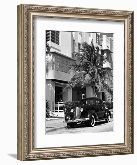 South Beach Art Deco, Miami, Florida-George Oze-Framed Photographic Print