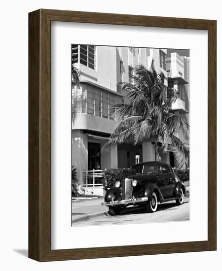 South Beach Art Deco, Miami, Florida-George Oze-Framed Photographic Print