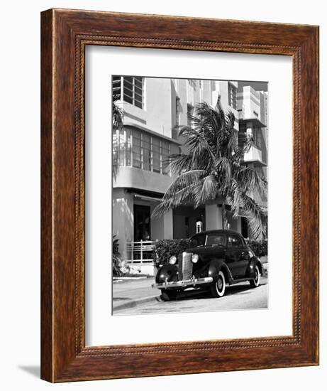 South Beach Art Deco, Miami, Florida-George Oze-Framed Photographic Print