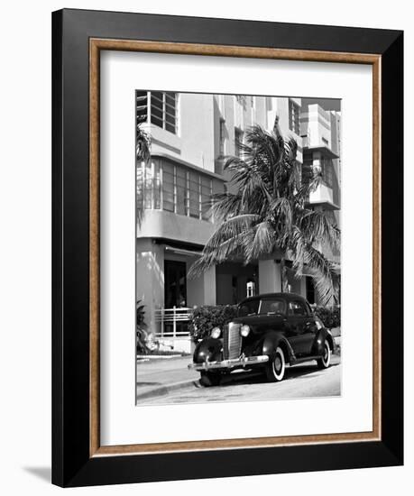 South Beach Art Deco, Miami, Florida-George Oze-Framed Photographic Print