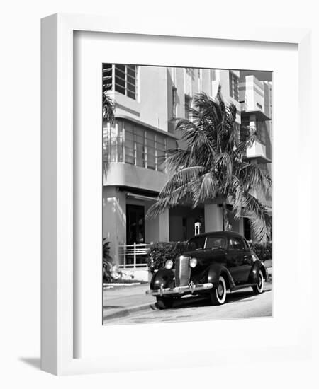 South Beach Art Deco, Miami, Florida-George Oze-Framed Photographic Print