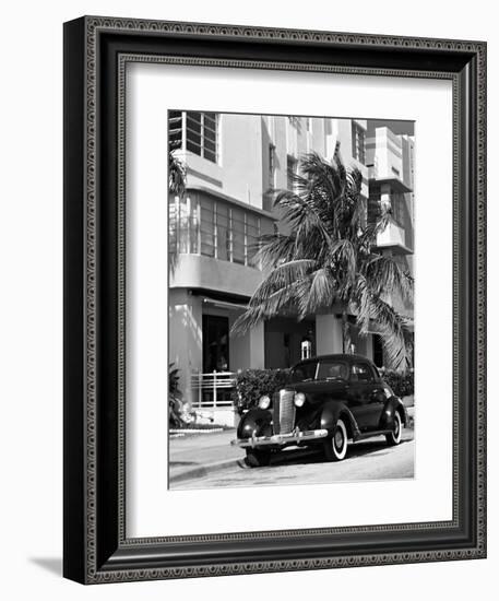 South Beach Art Deco, Miami, Florida-George Oze-Framed Photographic Print