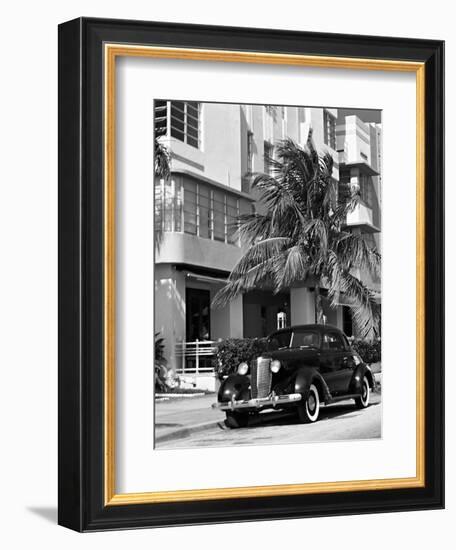 South Beach Art Deco, Miami, Florida-George Oze-Framed Photographic Print