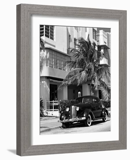 South Beach Art Deco, Miami, Florida-George Oze-Framed Photographic Print