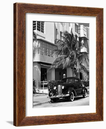 South Beach Art Deco, Miami, Florida-George Oze-Framed Photographic Print