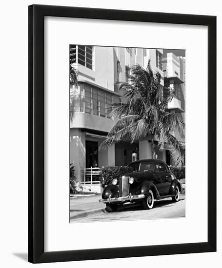 South Beach Art Deco, Miami, Florida-George Oze-Framed Photographic Print