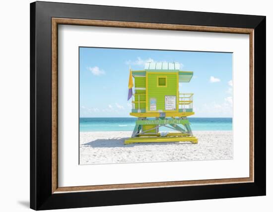 South Beach Lifeguard Chair 6th Street-Richard Silver-Framed Photographic Print