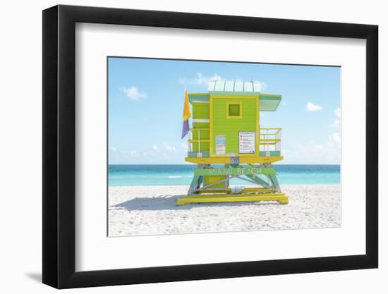 South Beach Lifeguard Chair 6th Street-Richard Silver-Framed Photographic Print