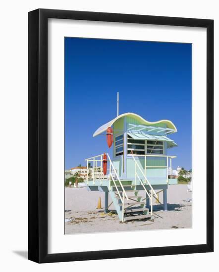 South Beach Lifeguard Station, Art Deco, Miami Beach, Florida, USA-Fraser Hall-Framed Photographic Print