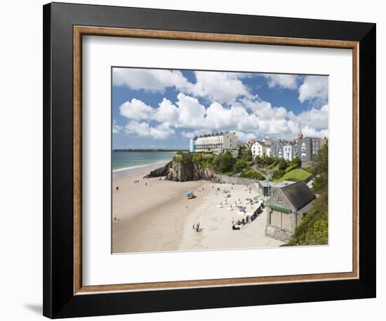 South Beach, Tenby, Pembrokeshire, Wales, United Kingdom, Europe-David Clapp-Framed Photographic Print