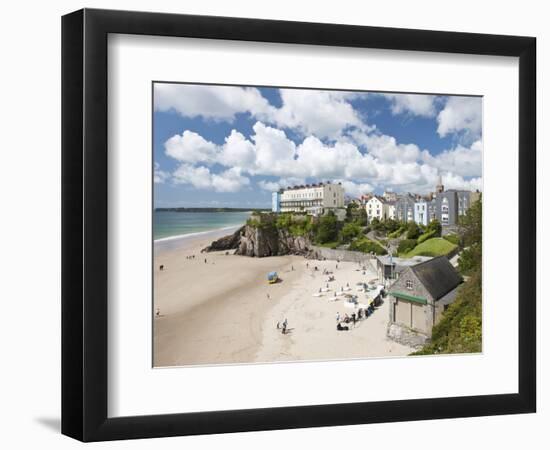 South Beach, Tenby, Pembrokeshire, Wales, United Kingdom, Europe-David Clapp-Framed Photographic Print