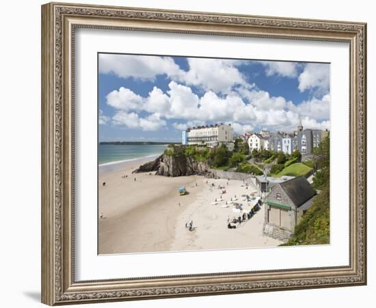 South Beach, Tenby, Pembrokeshire, Wales, United Kingdom, Europe-David Clapp-Framed Photographic Print