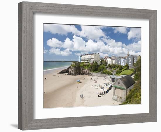 South Beach, Tenby, Pembrokeshire, Wales, United Kingdom, Europe-David Clapp-Framed Photographic Print