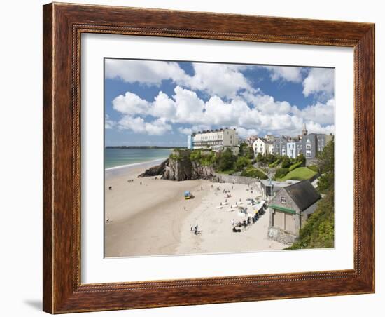 South Beach, Tenby, Pembrokeshire, Wales, United Kingdom, Europe-David Clapp-Framed Photographic Print