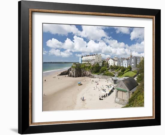 South Beach, Tenby, Pembrokeshire, Wales, United Kingdom, Europe-David Clapp-Framed Photographic Print