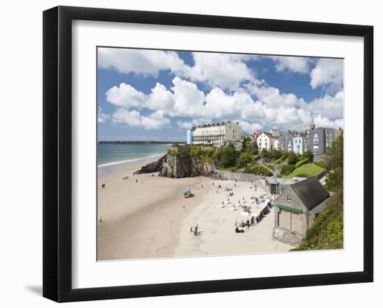 South Beach, Tenby, Pembrokeshire, Wales, United Kingdom, Europe-David Clapp-Framed Photographic Print