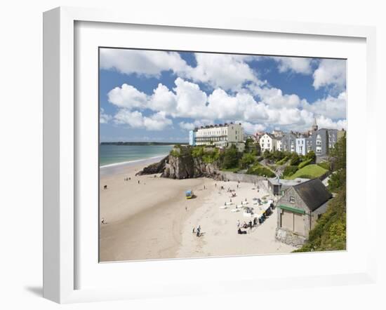 South Beach, Tenby, Pembrokeshire, Wales, United Kingdom, Europe-David Clapp-Framed Photographic Print