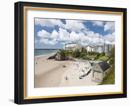 South Beach, Tenby, Pembrokeshire, Wales, United Kingdom, Europe-David Clapp-Framed Photographic Print