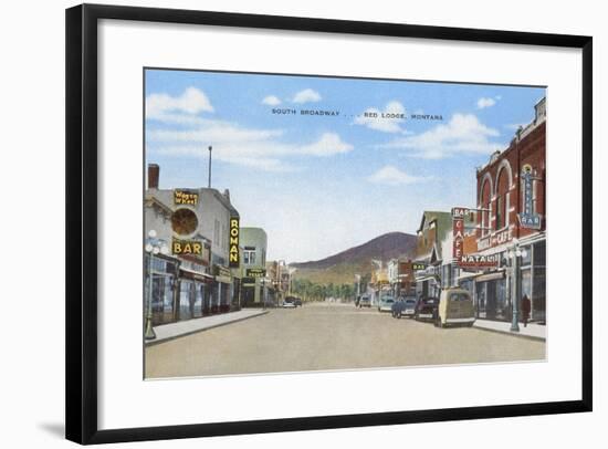 South Broadway, Red Lodge-null-Framed Art Print