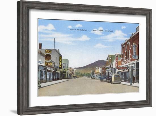 South Broadway, Red Lodge-null-Framed Art Print