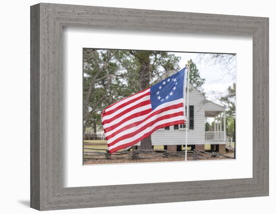 South Carolina, Camden, Historic Camden, Betsy Ross Flag, Craven House-Lisa S. Engelbrecht-Framed Photographic Print