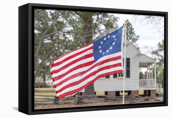 South Carolina, Camden, Historic Camden, Betsy Ross Flag, Craven House-Lisa S. Engelbrecht-Framed Premier Image Canvas