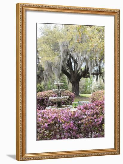 South Carolina, Frampton Plantation, Patio and Garden-Lisa S. Engelbrecht-Framed Photographic Print