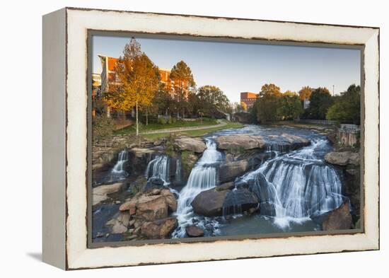 South Carolina, Greenville, Falls Park on the Reedy River, Dawn-Walter Bibikow-Framed Premier Image Canvas